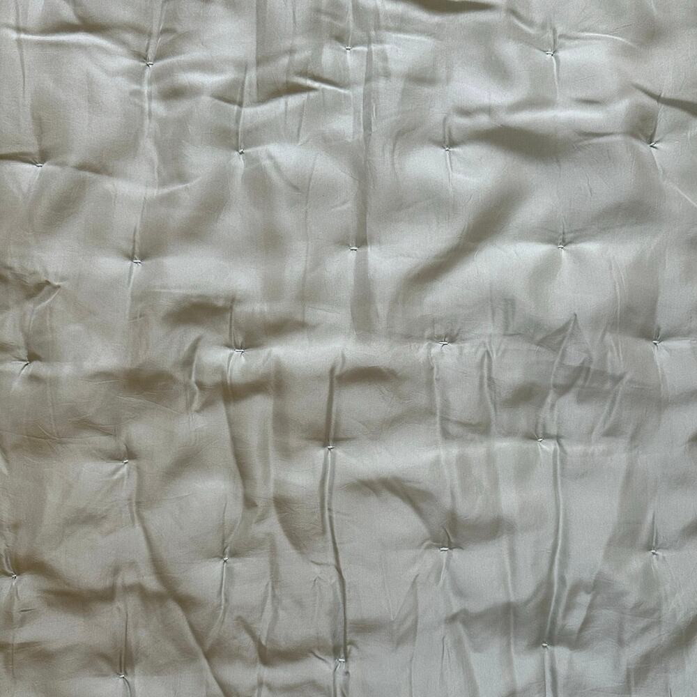 Pottery Barn SILK TUFTED pillow SHAM Standard light pastel teal aqua 26x20”